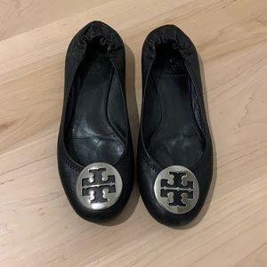 Tory Burch Black Leather Ballet Flats size 7